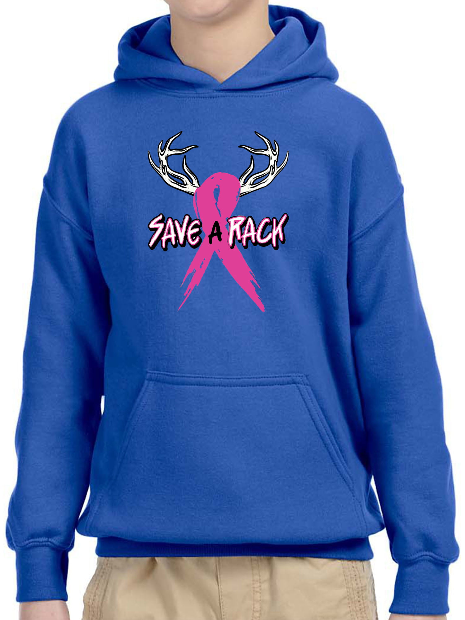Breast Cancer Ribbon Fight Cure Hoodie Pullover Save a Rack