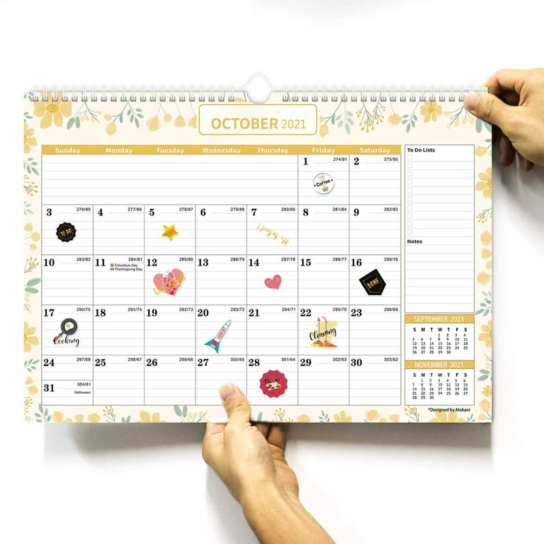 Mokani Gold Foil Planner Stickers, 1150+ Cute Colorful Stickers (21 Sheets) for Calendar, Planner, Journal - Perfect for Setting Up Work, Daily to Do