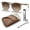 Polished Beige Frame | Dark Brown Lens, variant on RB4306 POLARIZED Square-Round Shaped Sunglasses for Men & Women - Includes Official Rayban Eyewear Kit - Ideal Formal & Casual Wear Sunglasses - B-15 Brown Lens