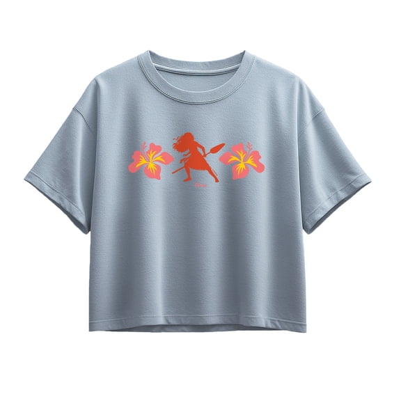 Moana Live Action - Montanui Foral - Youth Girls Boxy T-Shirt
