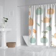 thumbnail image 4 of Autumn Leaves Harvest Thanksgiving Shower Curtain for Bathroom with Hooks and Weighted Hem, Polyester Fall Pumpkins Maple Waterproof Bath Curtains Hotel Style - Machine Washable,72x72in, 4 of 5
