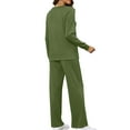 thumbnail image 3 of RQYYD Women's 2 Piece Outfits Sweatsuit Fall Crewneck Sweatshirts Wide Leg Pants Lounge Matching Sweat Sets Tracksuit Sweatsuits Women Lounge Sets, 3 of 4