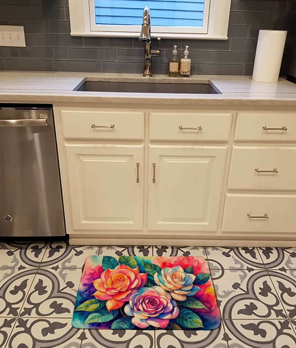 Carolines Treasures DAC1434RUG 19 x 27 in. Unisex Gardenias in Color Memory Foam Kitchen Mat