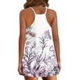 thumbnail image 4 of Femmes Été Sans Manches Mini Robe V Cou Spaghetti Sangle Robe de Soleil Athlétique Robe Courte avec Poches, 4 of 5