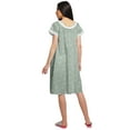thumbnail image 4 of Moomaya Printed Short Sleeve Knee Length Nightdress Round Neck Sleepwear Gown, 4 of 5
