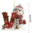 thumbnail image 4 of Snowman Personalized Initial Christmas Ornaments Custom Ornaments with Name, Personalized A-Z Letter Ornament,Acrylic Name Ornament for Christmas Tree, Xmas Gifts for Family Kids Friends V, 4 of 10