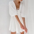 thumbnail image 1 of Vestido de verano para mujer vestido informal de algodón con mangas abullonadas Vestidos sueltos a la moda para mujer FLhrweasw Nuevo, 1 of 9