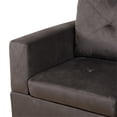 thumbnail image 6 of Star Home Living Corp Chris Faux Leather Right Facing Sectional Grey, 6 of 12