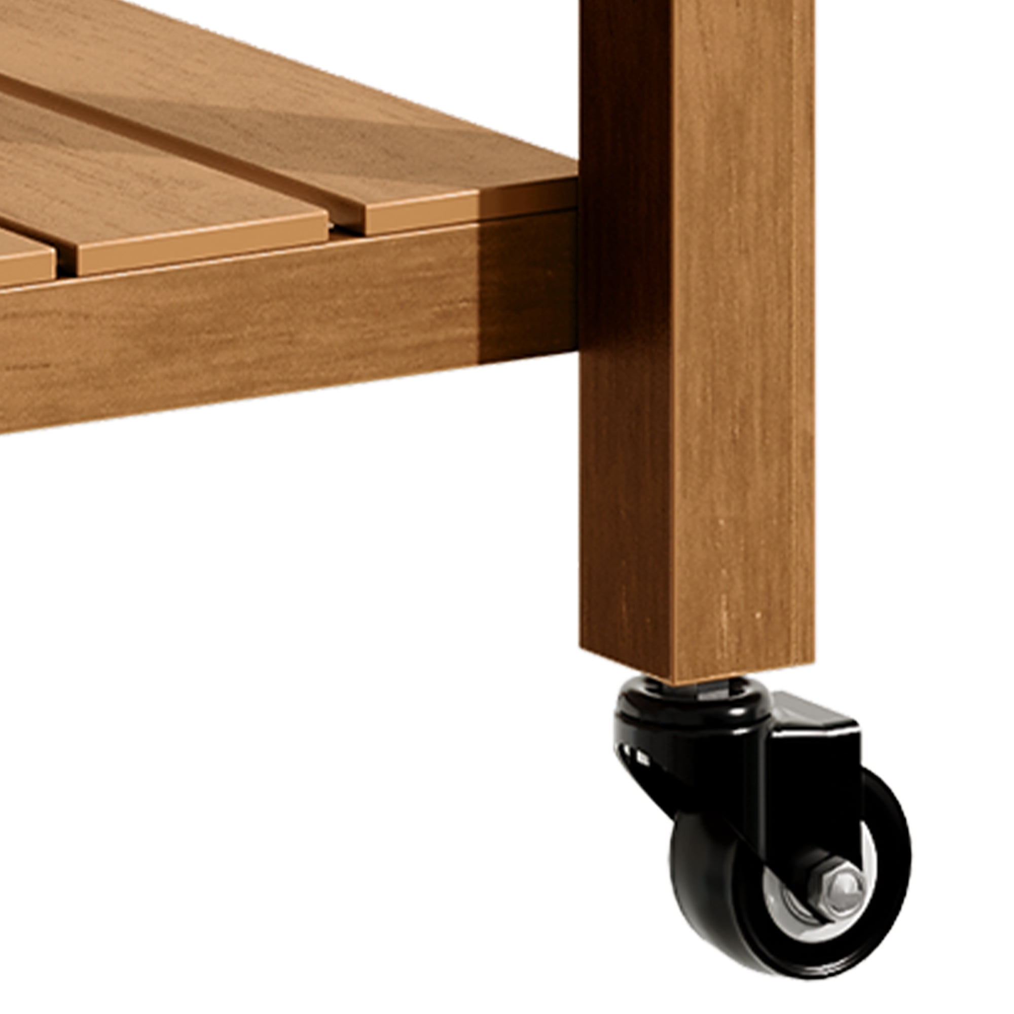 Uforic Elevated Planter Box with Wheels, Weatherproof HIPS Raised Garden Bed with Drainage, Natural
