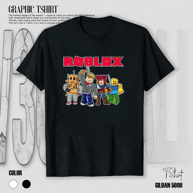 Roblox Squad TT Virtual Sandbox Video Game Block Avatar Character Unisex T-Shirt V41021, up to size 5XL