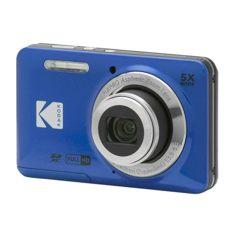 Kodak PIXPRO FZ55 Digital Camera Blue, 5x Optical Zoom, 28mm Wide