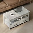thumbnail image 3 of Greenstell Table Basse à Plateau Relevable avec 2 Tiroirs, 39 Pouces de Large, Gris, 3 of 8