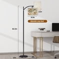thumbnail image 3 of Arc Floor Lamps seamless pattern gold leaves Exotic botanical for cosmetics spa Modern LED Adjustable Lampshade Standing Light for Living Room Reading Bedroom Office, 3 of 5