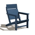 thumbnail image 4 of FUNDAZE HDPE Oversized Adirondack Chair, Outdoor Patio Lawn Chairs, Outside HDPE Chairs with Solid Slat Backrest for Lawn, Yard & Poolside, Navy Blue, 4 of 8