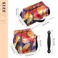 thumbnail image 2 of Red and Orange Autumn Leaves Tissue Box Cover Leather Square Rectangle Tissue Box Holder for Bathroom Living Room Desk Office Decor, 2 of 7