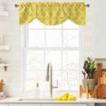 thumbnail image 4 of Tie Up Valances for Windows, Yellow Morocco Adjustable Valance Curtains Window Treatment for Living Room, Bohemia Nation Abstract Geometric Motifs Rod Pocket Kitchen Curtains & Drapes 60x18 Inch, 4 of 9
