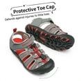 thumbnail image 6 of Dream Pairs Unisex Boys Girls Closed-Toe Outdoor Summer Sport Athletic Sandals Toddler/Little Kid/Big Kid 181105K GREY/LIGHT/GREY/RED Size 3, 6 of 7
