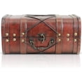 thumbnail image 1 of Pirate Treasure Chest Storage Box Ji 138x91x94 Durable Wood, 1 of 7