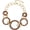 Brown, variant on Chunky Necklace For Women Blue Large Collar Statement Necklace Handmade Cotton Thread Winding Round Buckle Chain Jewelry Gift For Her