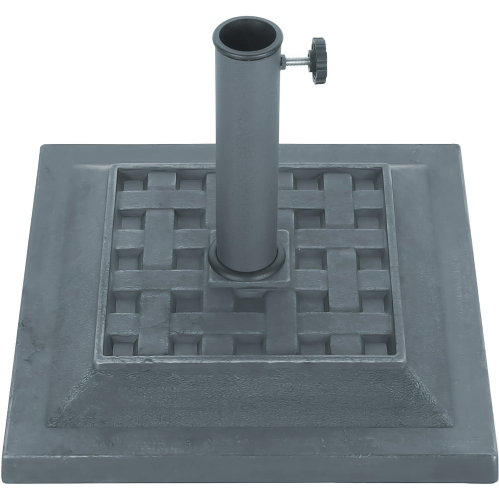Square Resin Umbrella Base 17.3"X 17.3" in Bronze Finish By