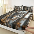 thumbnail image 3 of Feelyou Jungle Wolf Animal Queen Sheet Sets, Tree Plant Botancial Bed Set, 4pcs, 3 of 7