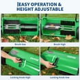 thumbnail image 3 of Garvee 26" Push Lawn Sweeper w/ 7 Cu.ft Hopper Bag, Adjustable Brush Height, Walk-Behind Leaf Collector, Green, 3 of 7