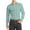 Aqua, variant on Men's Long Sleeve Regular Fit Collared Cotton Blend Pocket Lightweight Adult Dress Shirt