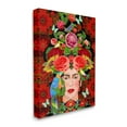 thumbnail image 3 of Stupell Industries Tropical Floral Pattern Female Portrait Bold Red Geometry, 30 x 40,Design by Sangita Bachelet, 3 of 7