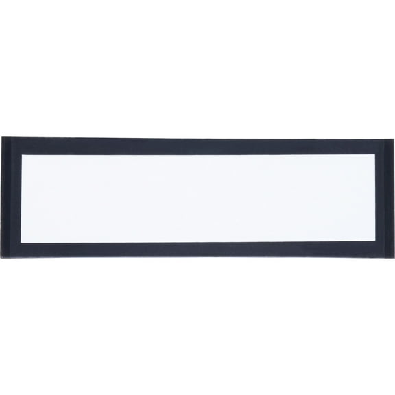 Tatco Label Inserts Magnetic Label Holders - Support 1" x 4" Media - 1.3" x 4.4" x - Vinyl - 10 / Pack - Black | Bundle of 5