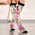 thumbnail image 5 of Coolnut Beautiful Flowers Compression Socks Women Men Knee High Stockings 1Pair for Sports, Running, Travel7 Gift, 5 of 7