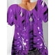thumbnail image 1 of Tallas de talla grande Tinta Impresión en V cuello de tee Rosegal Camisetas tallas grandes, 1 of 2