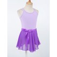 thumbnail image 2 of ranrann Girls Kids Sleeveless Ballet Dance Dress Gymnastic Leotard with Wrap Skirt Dancewear Outfit Lavender 3-4, 2 of 6