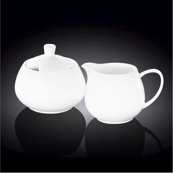 WILMAX FINE SUGAR BOWL & CREAMER SET IN COLOUR BOX WL-995048/2C