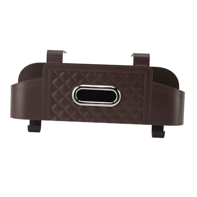 Organizador Del Asiento Trasero Del Coche, Caja De Almacenamiento Multifuncional De Plástico, Cubierta De La Caja Del Tejido Del Reposacabezas Con Portavasos Para El Coche