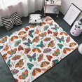 thumbnail image 3 of colorful butterfly A Shaggy Area Rug, Rugs for Living Room Bedroom Non Slip Door Mat Indoor Carpet Machine Washable Nursery Home Decor Floor Mats for Entryway 60x39in-#, 3 of 5
