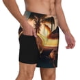 thumbnail image 2 of Balery Hawaiian Sunset Beach Mens Swim Trunks Swim Shorts for Men Quick Dry Inseam Beach Shorts with Compression Liner Pocket-Small, 2 of 9