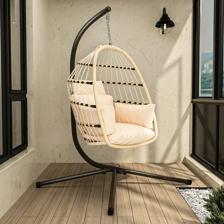 Wooden Egg Chair Swing Wooden TheirNear Hammock Chair Stand(Stand