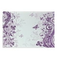 thumbnail image 1 of Butterfly Cutting Board, Illustration of Butterflies with Swirling Flowers Silhouette Floral Design Art, Decorative Tempered Glass Cutting and Serving Board, Large Size, Violet, by Ambesonne, 1 of 1