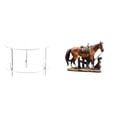 thumbnail image 1 of Mesa auxiliar redonda de acrílico,Mesa auxiliar redonda de acrílico,mesita de noche.,Mesa auxiliar redonda pequeña de acrílico transparente para bebidas,Figura de caballo,Figura, 1 of 8