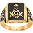 thumbnail image 1 of 14K Yellow Gold Men's Masonic Enameled Ring (Size 10) Made In United States y1594m, 1 of 5