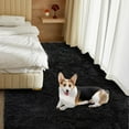 thumbnail image 6 of Ultra Soft Rug for Living Room, 3X5 Fluffy Shag Area Rug for Bedroom, Modern Shaggy Carpets Fuzzy Rug for Teens Dorm Nursery Home Decor Aesthetic, Upgrade Anti-Skid Durable, Black, 6 of 18