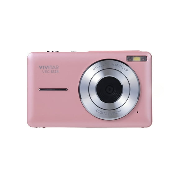 Pre-Owned Vivitar Popsnap Compact Digital Camera, Pink, 16X Zoom, 1080p, Built-in Flash, Micro SD, Slim Lightweight Pocket Design