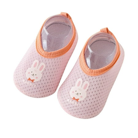 Meresysid Toddler Newborn Kids Infant First Walkers Shoes Infant Non Slip Soft Sole Toddler Flat Lazy Loafers Pink