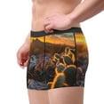 thumbnail image 2 of Honeii Lizard With Sunglasses Sunset Print Mens Boxer Briefs Breathable,Boxer Brief for Men, Moisture-Wicking Underwear-Large, 2 of 5
