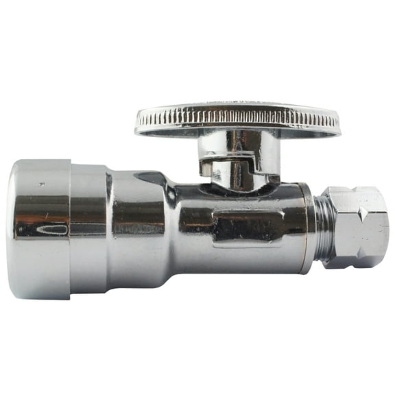 Apollo Valves APXPV1238S Stop Valve, 1/2 x 3/8 in Connection, Push-Fit x Compression, Brass Body