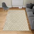 thumbnail image 2 of Retro Turkish Area Rug, Antique Victorian Floral Patterns in Modern Graphic Print Old Fashioned, Soft Carpet for Living Room Decor, 4' X 5.7', Champagne Purpleblue, by Ambesonne, 2 of 4