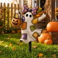 thumbnail image 4 of DefiDgd Halloween Ghost Metal Yard Stake,Vintage Rustic Style Outdoor Ghost Decor for Halloween Fall Porch Lawn Flower Bed Garden Holiday Party Home Decoration(A), 4 of 6