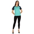 thumbnail image 2 of Inkmeso T-Shirt à Manches Courtes Uni pour Femmes Sportif Décontracté Basique, 2 of 7