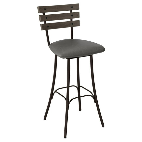 Amisco Lodge 30 in. Metal Swivel Barstool