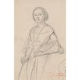 thumbnail image 2 of Józef Simmler 11x14 Gold Ornate Wood Frame and Double Matted Museum Art Print Titled - Portrait Study of Jadwiga Łuszczewska - Deotyma (1855), 2 of 4